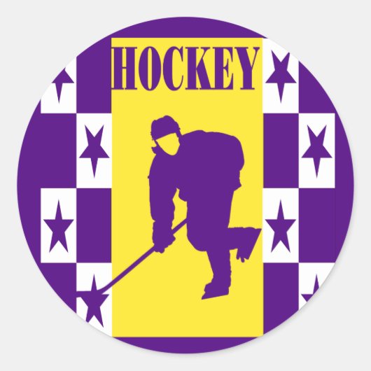 Hockey Ronde Sticker (Voorkant)