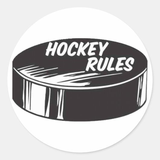 HOCKEY RONDE STICKER (Voorkant)