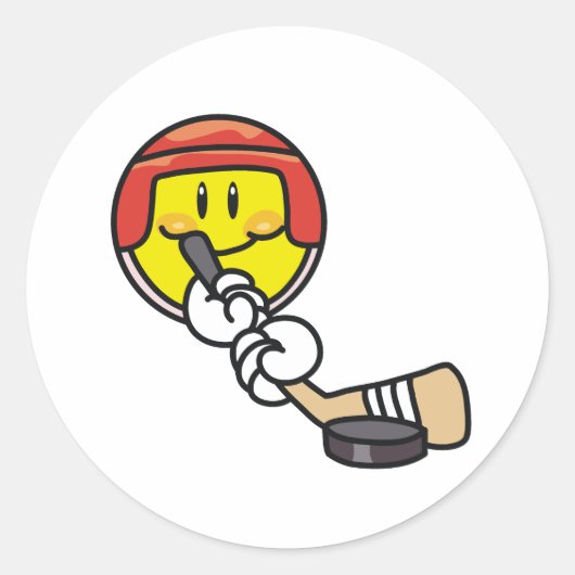 Hockey Ronde Sticker (Voorkant)