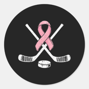 Hockey Roze Lint Borstkanker Awareness Sport Ronde Sticker