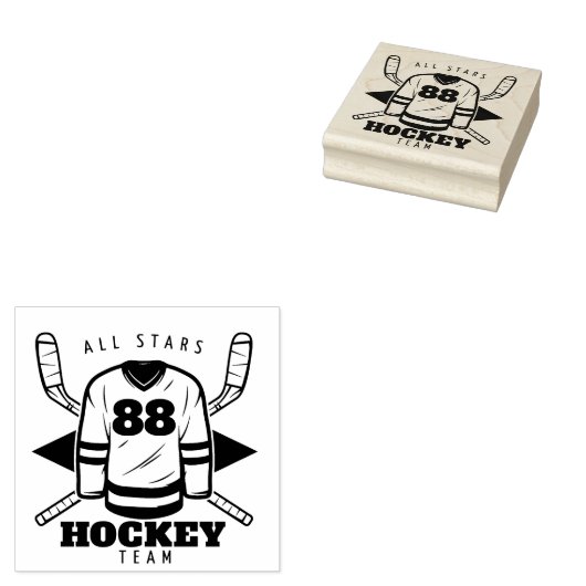 Hockey Rubber Stamp Rubberstempel (Gestempeld)