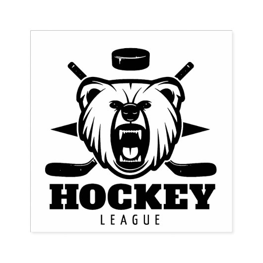 Hockey Rubber Stamp Rubberstempel (Afrduk)