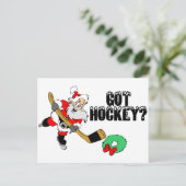 Hockey Santa Feestdagenkaart (Staand voorkant)