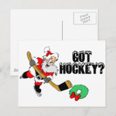 Hockey Santa Feestdagenkaart (Voorkant / Achterkant)
