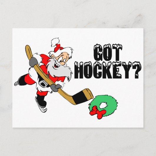 Hockey Santa Feestdagenkaart (Voorkant)