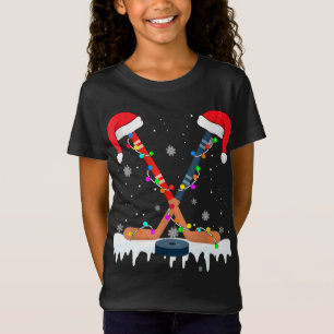 Hockey Santa Hat met kerstkleden T-shirt