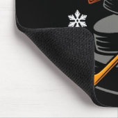 Hockey Santa Hat Snowman Xmas Funny Hockey Lover C Muismat (Hoek)