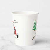 Hockey Santa Kerstkerst Papieren Bekers (Rechts)