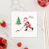 Hockey Santa Kerstkerst Servet (Insitu)