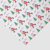 Hockey Santa Kerstkerst Tissuepapier (Detail)