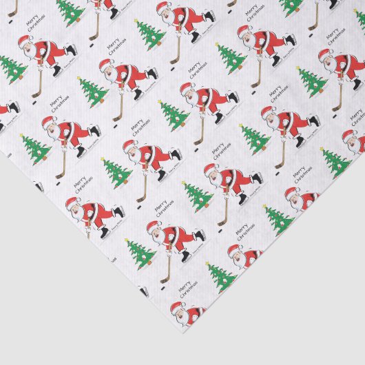 Hockey Santa Kerstkerst Tissuepapier (Detail)