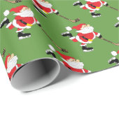 Hockey Santa Skating Cadeaupapier (Rol Hoek)