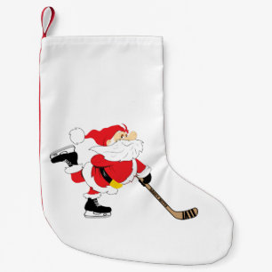 Hockey Santa Skating Stocking Kleine Kerstsok