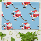 Hockey Santa Sking-kerstkeuken-decor Theedoek (Gevouwen)