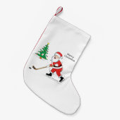 Hockey Santa Stocking Kleine Kerstsok (Voorkant (Hangend))