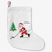 Hockey Santa Stocking Kleine Kerstsok (Voorkant)