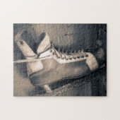  hockey schaats BW Legpuzzel (Horizontaal)