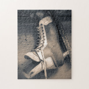 hockey schaats BW Legpuzzel