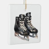 Hockey schaats gepersonaliseerde naam en nummer keramisch ornament (Rechts)