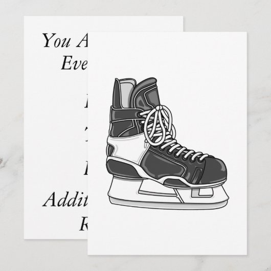 Hockey-Schaats Kaart (Voorkant / Achterkant)
