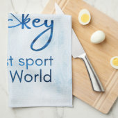 Hockey schaats kledij: blauw theedoek (Quarter Fold)