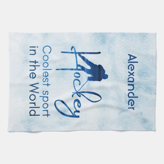 Hockey schaats kledij: blauw theedoek (Horizontaal)