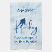 Hockey schaats kledij: blauw theedoek (Verticaal)