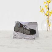 Hockey Schaats Notecards Kaart (Gele Bloem)