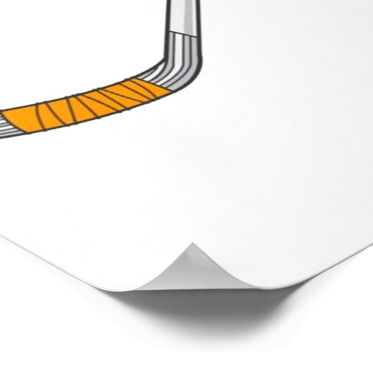 Hockey-Schaats Poster (Hoek)