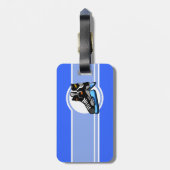 Hockey Schaatsen; Blauw Bagagelabel (Achterkant verticaal)