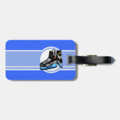 Hockey Schaatsen; Blauw Bagagelabel (Achterkant horizontaal)