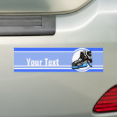 Hockey-Schaatsen; Blauw Bumpersticker (Op auto)