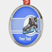 Hockey-Schaatsen; Blauw Metalen Ornament (Links)