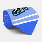 Hockey-Schaatsen; Blauw Stropdas (Opgerold)