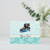Hockey-Schaatsen; Damask Briefkaart (Staand voorkant)