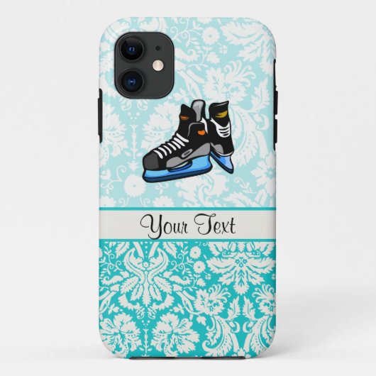 Hockey Schaatsen; Damask Case-Mate iPhone Case (Achterkant)