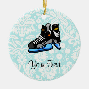 Hockey-Schaatsen; Damask Keramisch Ornament