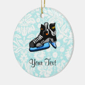 Hockey-Schaatsen; Damask Keramisch Ornament (Links)