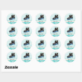 Hockey Schaatsen; Damask Ronde Sticker (Vel)