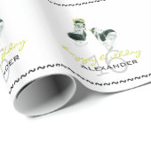 Hockey Schaatsen-Personalized 16th Birthday Cadeaupapier (Rol Hoek)