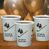 Hockey Schaatsen Stick elke naam / gelegenheid met Papieren Bekers