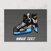 Hockey-Schaatsen van faux-koolstofvezel Briefkaart (Voorkant)