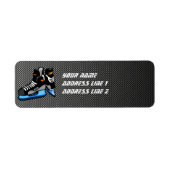 Hockey-Schaatsen van faux-koolstofvezel Etiket (Voorkant)