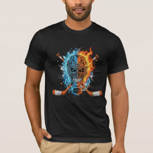 Hockey Schedel: Vuur en Ijs Beschermer Grafisch T-shirt