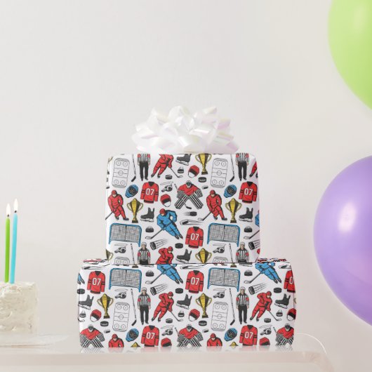 Hockey scheidsrechter spelers ijsbaan patroon cadeaupapier (Feestgeschenken)