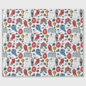 Hockey scheidsrechter spelers ijsbaan patroon cadeaupapier (Vlak)