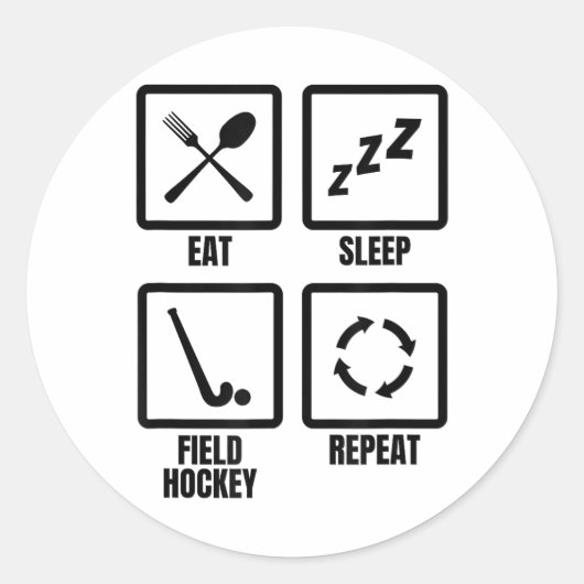 Hockey Schema Workout Ronde Sticker (Voorkant)