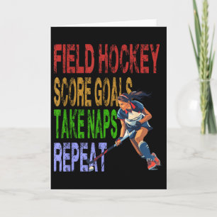 Hockey Score Doelen Slaap Naps Herhaal Kaart