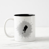 Hockey Scribble Style Tweekleurige Koffiemok (Links)