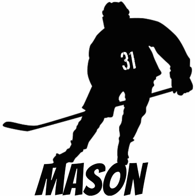 HOCKEY SCULPTURE PERSONALISEERD STAAND FOTOBEELDJE  (Voorkant)